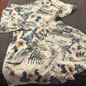 Shein Floral Print Two-Piece Set